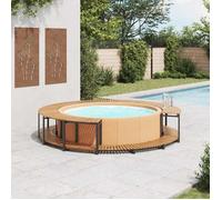 Cadre de spa en bois d'acacia - vidaXL - 273x53 cm - Bois d'acacia massif - Finition à l'huile naturelle