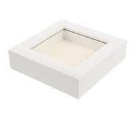 Cadre de spécimen d'insectes avec fenêtre pour étude à domicile | Construction en panneau artificiel, finition blanche, vitrine tridimensionnelle, accessoires de montage inclus