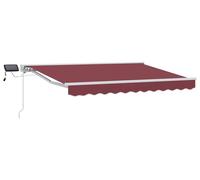 Cadre de store manuel avec LEDs Bourgogne et Blanc 3 x 2 m