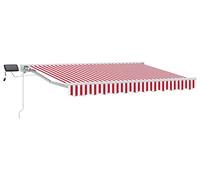 Cadre de store manuel avec LEDs Rouge et Blanc 3 x 2,5 m