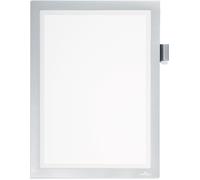 Cadre d'information Duraframe Magnetic Note A4 argent Paquet de 10