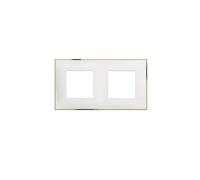 Cadre double Classia LeGrand - Blanc avec or