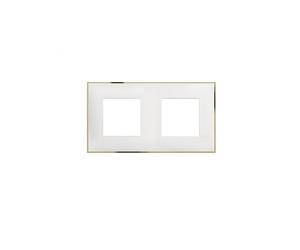 Cadre double Classia LeGrand - Blanc avec or
