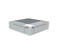 De Buyer - Cadre à entremets carré extensible en inox - 20 x 20 x 5 cm (max 37 x 37 x 5 cm) -, Gris