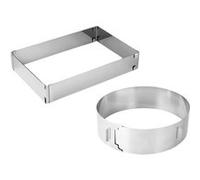 Zenker Cercle et cadre à pâtisserie réglable Smart Pastry – Acier inoxydable, argent – 15–30 cm