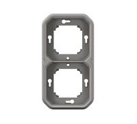 Cadre horizontal ou vertical étanche Plexo 2 postes gris Legrand