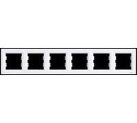 Cadre horizontal pour 6 cadres Schneider Electric, Asfora, blanc