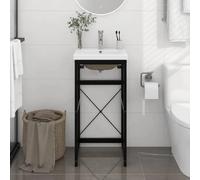 Cadre Lavabo VidaXL avec Vasque - Noir