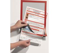 Cadre magnétique Duraframe autocollant A4 rouge VE=10x2 pièces
