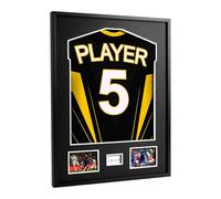 Cadre Maillot 80×60 cm Maillot de Football Cadre Vitrine 3D avec Protection UV, Aluminium et Acrylique, Idéal pour Exposer Maillots Rugby & Basketball - Cadeau Sportif