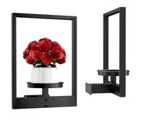 Cadre mural en métal pour plantes, cadre photo, support mural pour plantes, étagères de plantes, pots de fleurs à suspendre pour intérieur/extérieur, support de décoration d'intérieur pour salon,