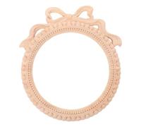 Cadre Mural Rond en Bois Non Peint Nœud, Style Français Vintage | Applique Décorative Murale Ronde, Bois Kaki à Décorer, Montage Rapide pour Couloir et Salon