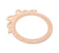 Cadre Mural Rond Style Français Vintage Nœud Sculpté, en Bois | Applique Ajourée Couleur Kaki, Facile à Personnaliser, Montage Facile et Rapide, Décoration pour Hall ou Salon