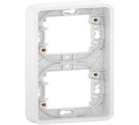 Mureva Styl - Cadre 2 postes vertical - encastré - IP55 - IK08 - blanc - SCHNEIDER ELECTRIC - MUR39151