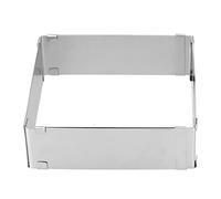 Cadre pâtisserie rectangulaire, Cadre rectangulaire réglable,moule à gateau réglable moule à mousse moules à pâtisserie pour gâteaux en génoise ou mousse, 16 à 28cm