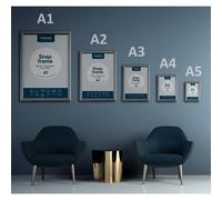 Cadre porte-affiche premium, A3, 25 mm, argent