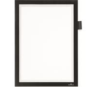 Cadre porte-étiquette magnétique Duraframe Note A4 autocollant noir paquet de 10 pièces