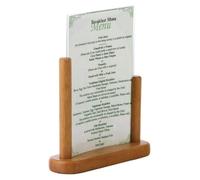 Cadre pour affiche format A5, en bois massif, teck verni, dimensions 23x18 cm