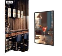 Cadre pour affiches, en alliage d'aluminium, compatible avec le format A3, dimensions 42 x 29,7 cm, fixation murale, lot de 5 pièces