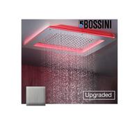 Cadre rétrofit à LED chromothérapie acier brossé pour plafonds de douche - Bossini HI0001075