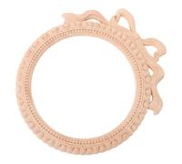 Cadre Rond en Bois Sculpté Nœud, Applique Murale | Style Français Vintage, Couleur Kaki, Léger, Montage Rapide, pour Chambre et Salon, Décoration DIY
