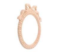 Cadre Rond en Bois Sculpté Nœud Papillonné, Applique Murale Vintage | Bois Brut Facile à Décorer, Montage Facile et Installation Rapide, pour Chambre ou Salon