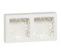 Cadre saillie 2 postes Appareillage saillie blanc