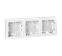 Legrand Cadre saillie 3 postes blanc