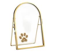Cadre Souvenir Empreinte Patte Chien Encadrement En Métal Doré Avec | Cadre Souvenir Animalier Pour Bureau, Chambre, Salon, Chat, Chiot, Chien, Garçon, Fille