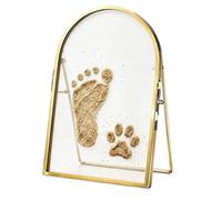 Cadre Souvenir Empreinte Patte Chien Encadrement En Métal Doré Avec | Cadre Souvenir Animalier Pour Chambre À Coucher, Salon, Bureau, Garçons Et Filles