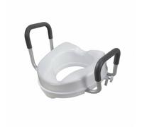 Cadre Toilette avec Siège Surélevé, style to 5, 6 Cm | Assise Ergonomique Profilée, Rehausseur Toilettes avec Accoudoirs, Fixation Latérale Réglable