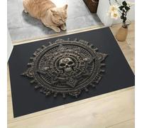 CAEITLRSO Paillasson antidérapant Sombre Gothique, 40x60cm Doux Poils Ras, Tapis Mécanique Squelette, Paillasson Lavable en Machine, pour Le Salon, Chambre à Coucher