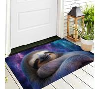 CAEITLRSO paillasson Ciel Étoilé De Rêve, Loutre Mignonne, TPR caoutchouté, Robuste, antidérapant, imperméable, pour Toutes Saisons, pour Patio, entrée, Porche, 80x120cm