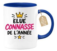 Café-Croissant - Mug Élue Connasse De L'année Drôle Et Original - Bleu/Céra | Mug humoristique pour femme - Idée cadeau originale