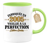 Café-Croissant - Mug Fabriquée 2005 Vieillie Perfection Édition Limitée - V | Mug de collection unique pour anniversaire 2005, idéal comme cadeau spécial avec design intemporel.
