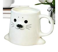Café en céramique décor bureau céramique poignée antidérapante | Amusant pour café froid pour décoration maison, bureau, école, dortoir, fête, anniversaire, femmes, filles, garçons, sœur