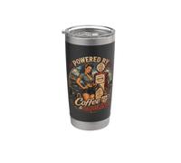Café et essence style rétro hotrod vieilli Gobelet isotherme en acier inoxydable double paroi
