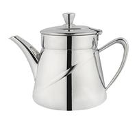 Café Olé ABT-018 Arabica Théière unie avec bouton Cool Touch et poignée Acier inoxydable 18/10 poli miroir
