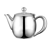 Café Olé Buxton 48oz Théière en acier inoxydable 18/10 - fini miroir, argent, poignées creuses, Polissage Brillant