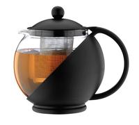 Café Olé Everyday Théière Verre avec Infuseur Inox 1200 ml Noire | Grande théière en verre avec infuseur inox, boîtier plastique et compatible lave-vaisselle