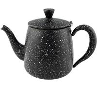 Café Olé Premium Granite Théière, 1360 ml, pour 7 personnes, acier inoxydable, design classique avec finition moderne en granit noir, bec verseur parfait