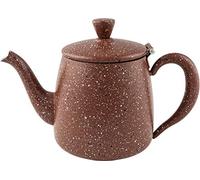 Café Olé Premium Granite Théière, 995 ml, pour 5 personnes, en acier inoxydable, design classique avec finition granit rouge moderne, bec verseur parfait