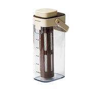 Cafetière à bouillon à froid - Grande capacité de 1000 ml - Couvercle hermétique - 12,5 x 8,6 x 25,7 cm - Tasse de stockage d'eau domestique pour limonade, boissons