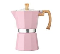 Cafetière à moka en aluminium de 150/300 ml, cafetière classique avec poignée, bouilloire manuelle, accessoires de cuisine (300 ml, rose)