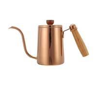 Cafetière en Acier Inoxydable 600ml à Bec Long, Col de Cygne | Thé et Café, Usage Boissons Chaudes ou Froides, Finition Or, Format Compact