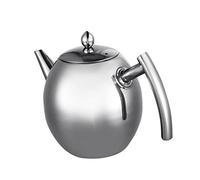 Cafetière en acier inoxydable de grande capacité, théière avec filtre à thé (1,5 L / 1500 ml)