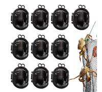 Cage à appâts pour crabe - Panier multifonction en fonte avec crochet | Piège à appât pour pêche à la crevette, vers de terre, écrevisses, poisson-chat, truite, crappie, carpe