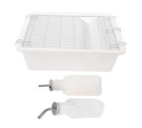 Cage D’élevage de Souris de Laboratoire Blanche avec Couvercle Grillagé | PP et Acier Inoxydable, Assemblage Simple, Interface Latérale Standardisée, pour Mesure Précise en Laboratoire