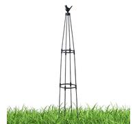 Cage de culture verticale, cadre d'escalade de fruits, tour de de 1,2 m avec anneaux de piquetage, treillis en fer enduit, support de terrasse avec joints modifiables, treillis de jardin pour