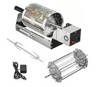 Cage de Gril BBQ Rotative Électrique, Panier de Barbecue Automatique | Kit de Gril Familial Rotatif Portable 360 pour Viande, Légumes, Grains de Café, Barbecue de Jardin et Camping(USB)
